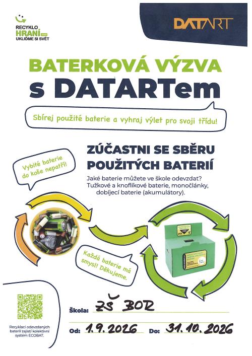 Recyklohraní aneb ukliďme si svět - baterková výzva s DATARTem